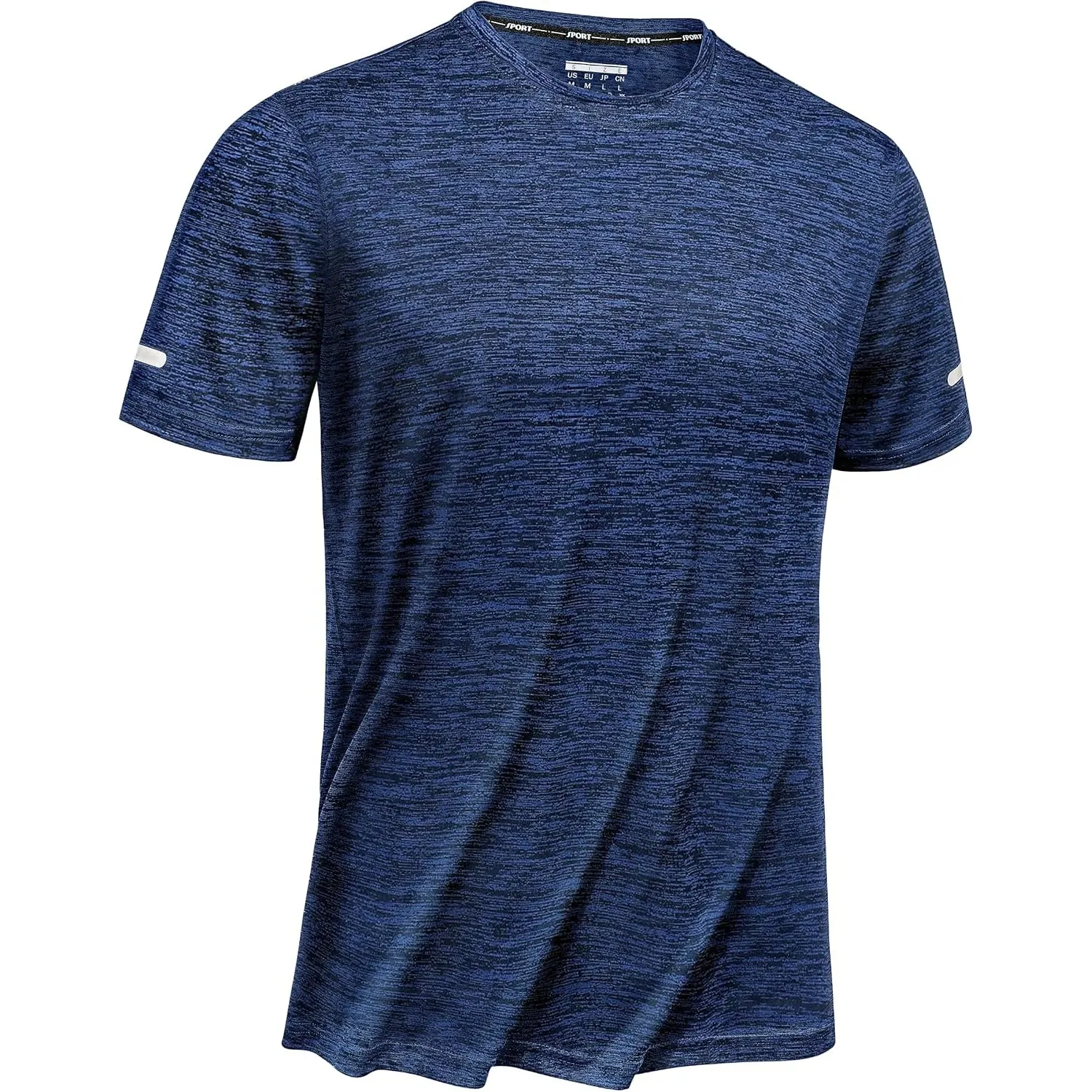 TACVASEN Sport Tshirts Herren Kurzarm Funktionsshirt Meliert Laufshirt