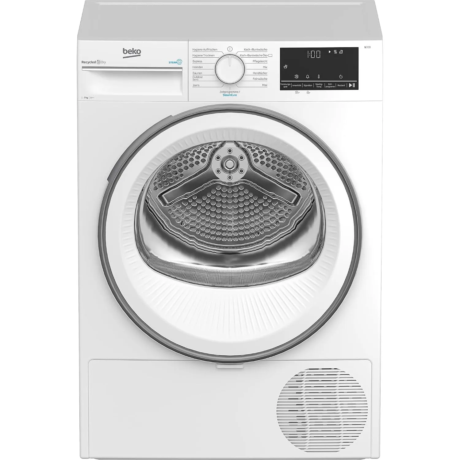 Beko B3T41239 Wäschetrockner 7KG, Frontlader Wärmepumpentrockner, Allergikergeeignet, 15 Programme, Dampffunktion, Extr…