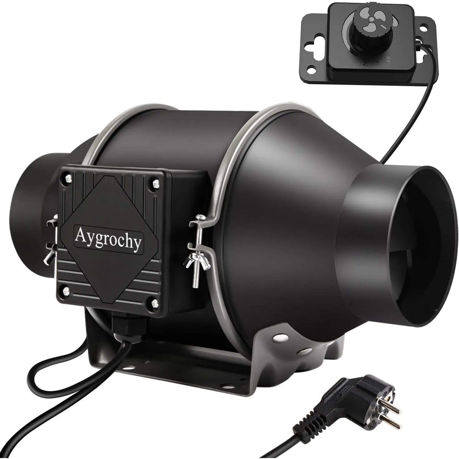 Aygrochy 100mm Rohrventilator leiser für Grow-Zelte Garage,Growzelt | Abluftventilator EC motor Rohrlüfter für Keller,G…