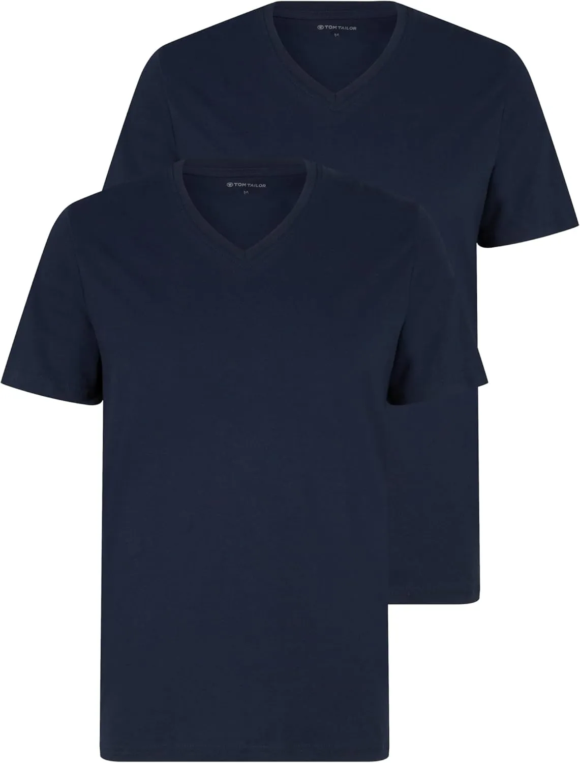 TOM TAILOR Herren Doppelpack T-Shirt mit V-Ausschnitt