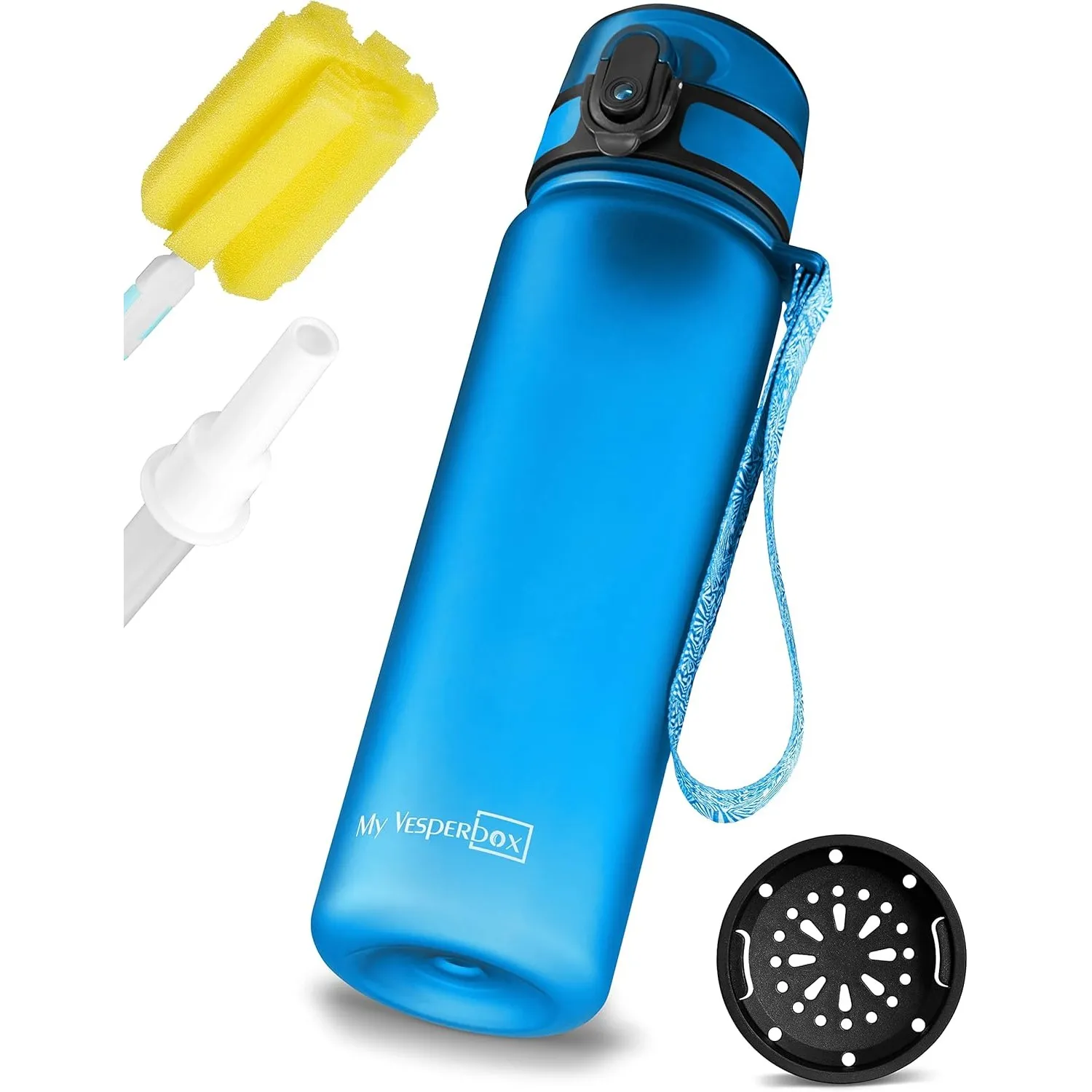 My Vesperbox® Trinkflasche Kinder [500ML] - Wasserflasche Kohlensäure Geeignet & Auslaufsicher - Water Bottle Kids - fü…