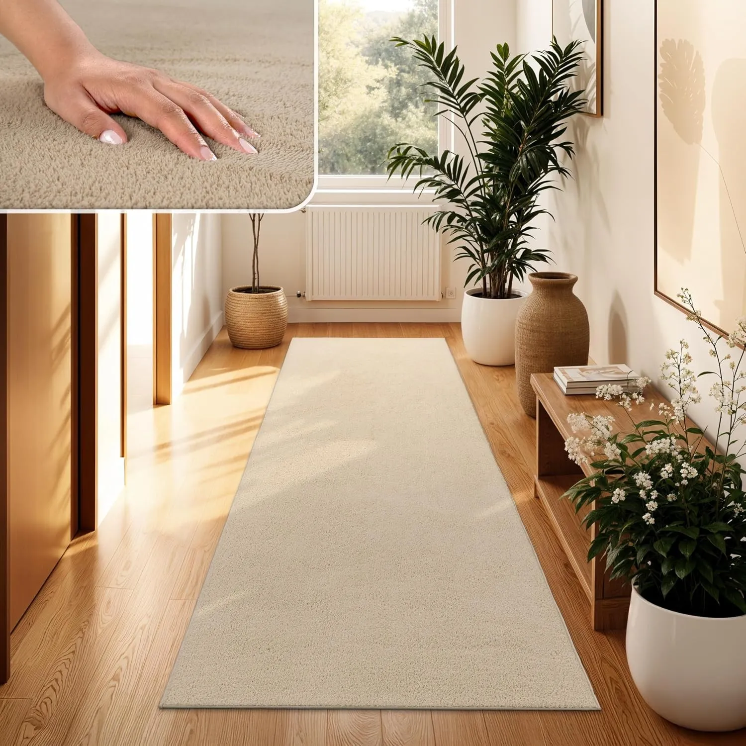 Paco Home Moderner Kuscheliger Wohnzimmer Teppich Kurzflor waschbar flauschig Weich Einfarbig Felloptik zeitlos stilvol…