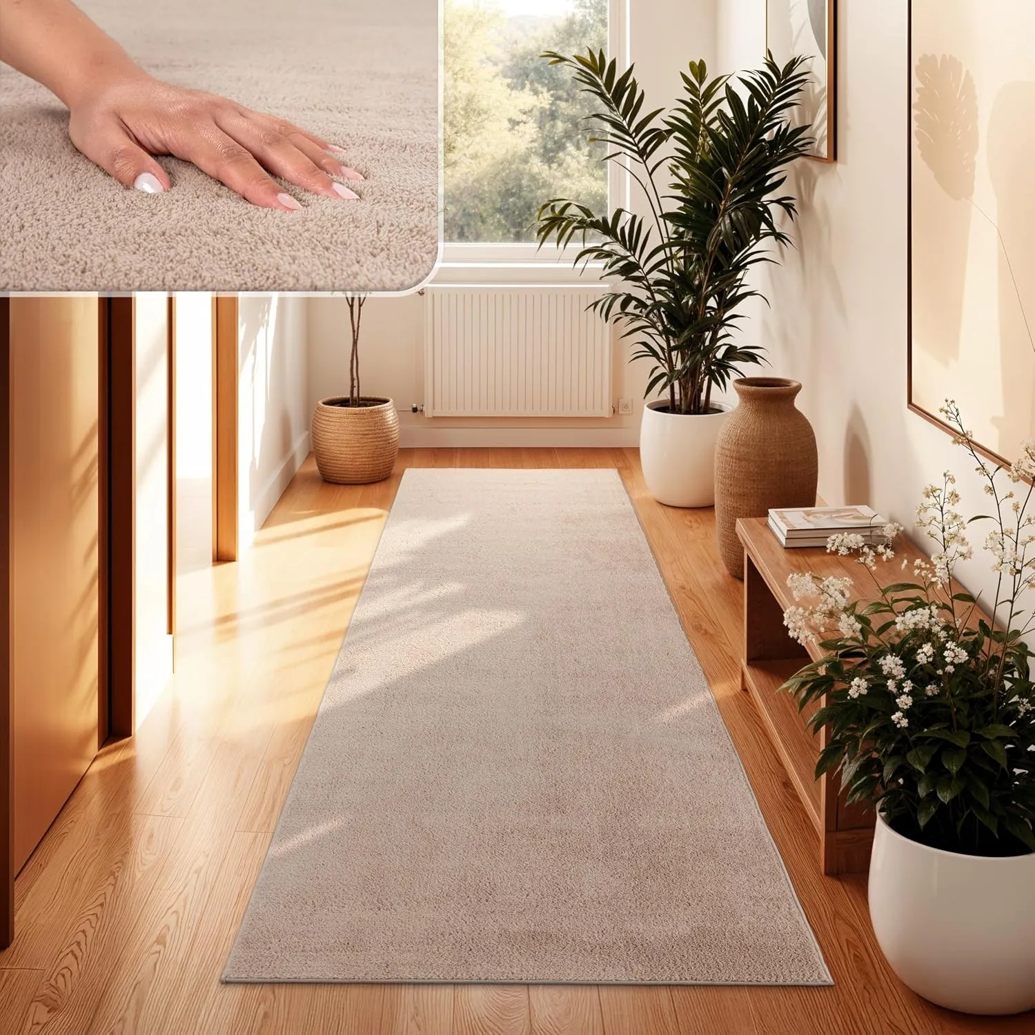 Paco Home Moderner Kuscheliger Wohnzimmer Teppich Kurzflor waschbar flauschig Weich Einfarbig Felloptik zeitlos stilvol…