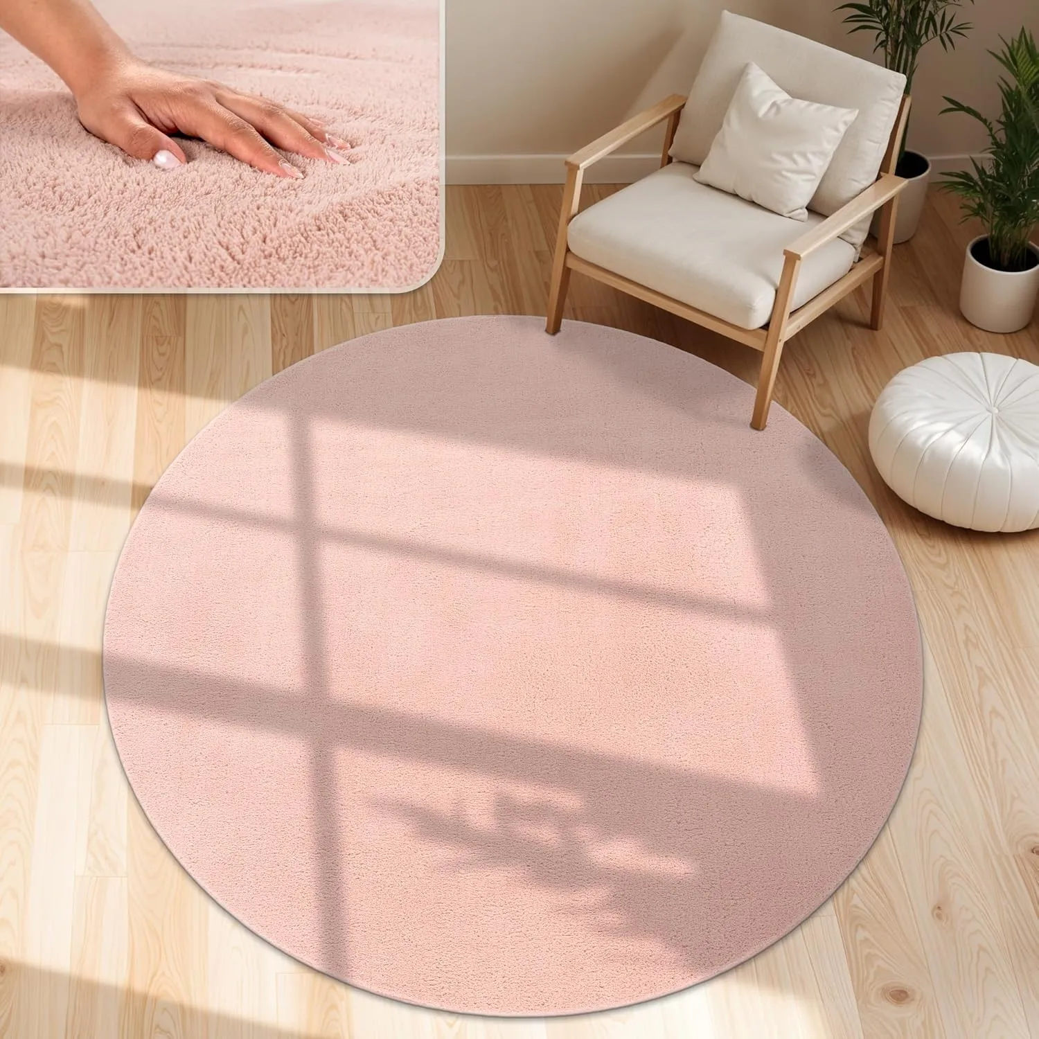 Paco Home Moderner Kuscheliger Wohnzimmer Teppich Kurzflor waschbar flauschig Weich Einfarbig Felloptik zeitlos stilvol…