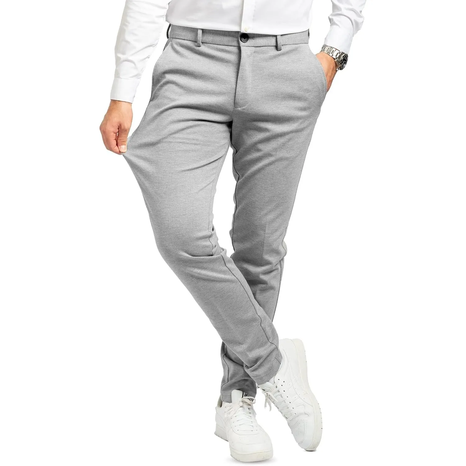 Performance Pants Chino Hose Herren Stretch Slim Fit | Sommerhose Anzughose