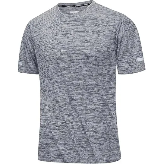 MAGCOMSEN Herren Sportshirts Kurzarm Laufshirt Schnelltrocknend Sommer T-Shirts Meliert Leicht Trainingsshirts Atmungsa…
