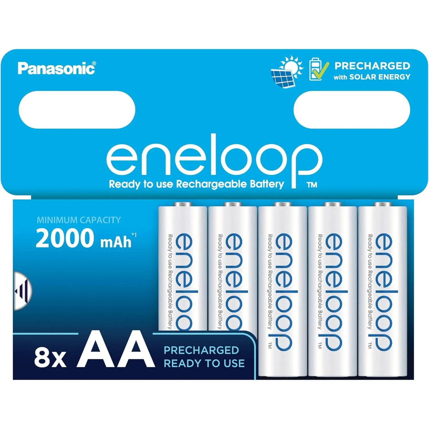 eneloop - AAA Akkus Wiederaufladbar (8 Stück) - 2000 mAh NiMH Batterien
