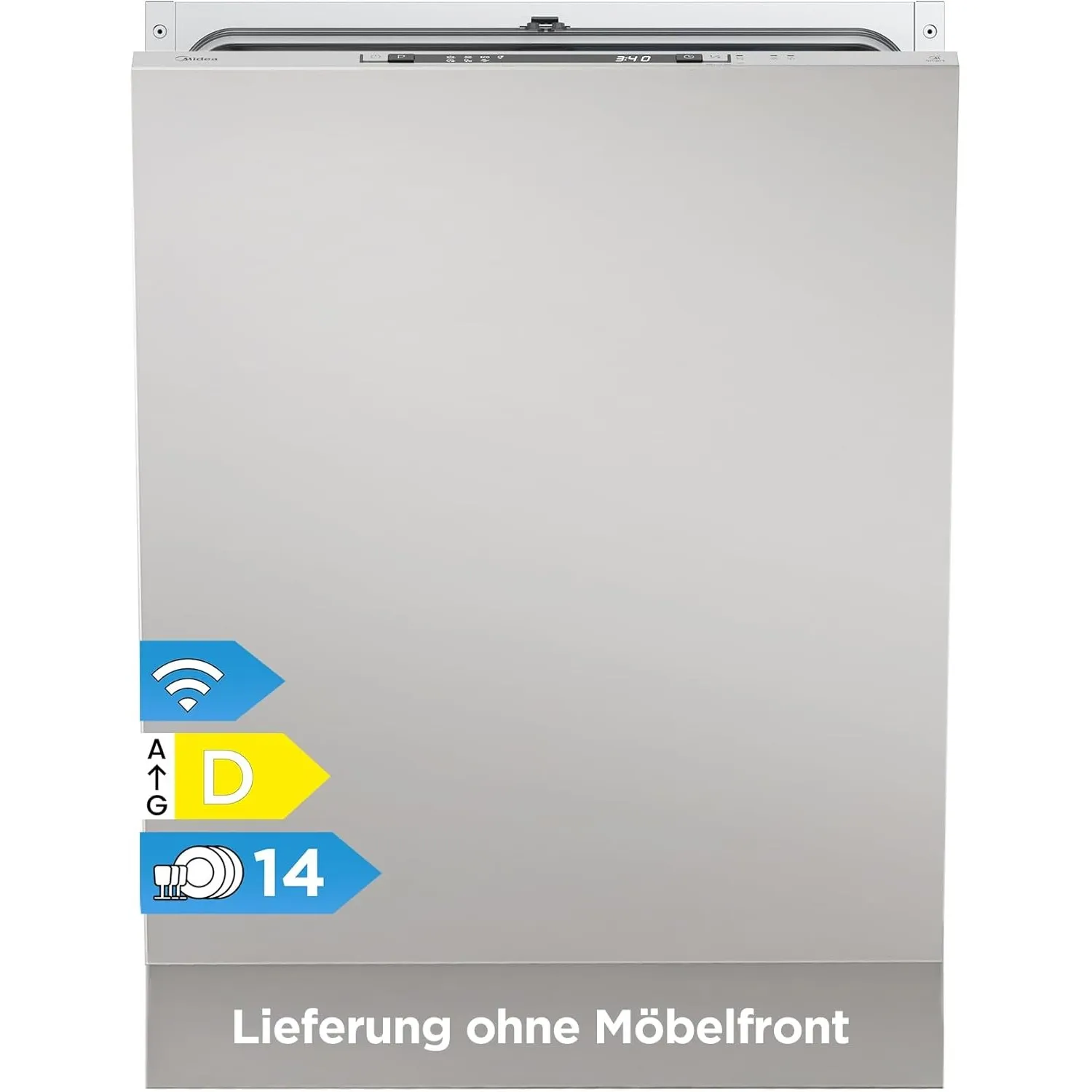 Midea SV 4.60 wi Geschirrspüler Vollintegriert 60cm, 14 Maßgedecke, 8 Programme, Automatische Türöffnung, LED Display, …