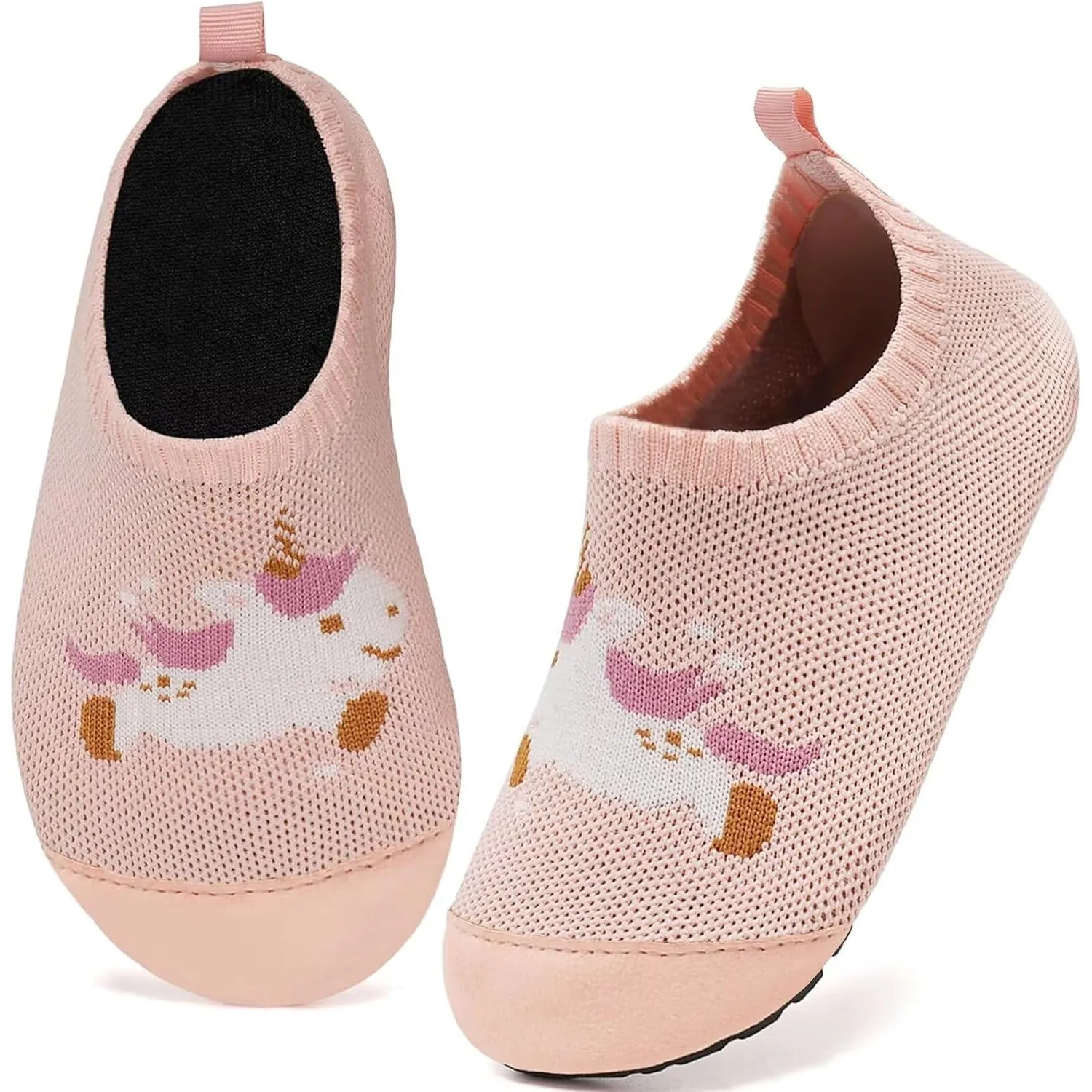 Kyopp Hausschuhe Kinder Junge Mädchen Pantoffeln Atmungsaktive Rutschfest Turnschläppchen Weich Barfussschuhe für Laufl…