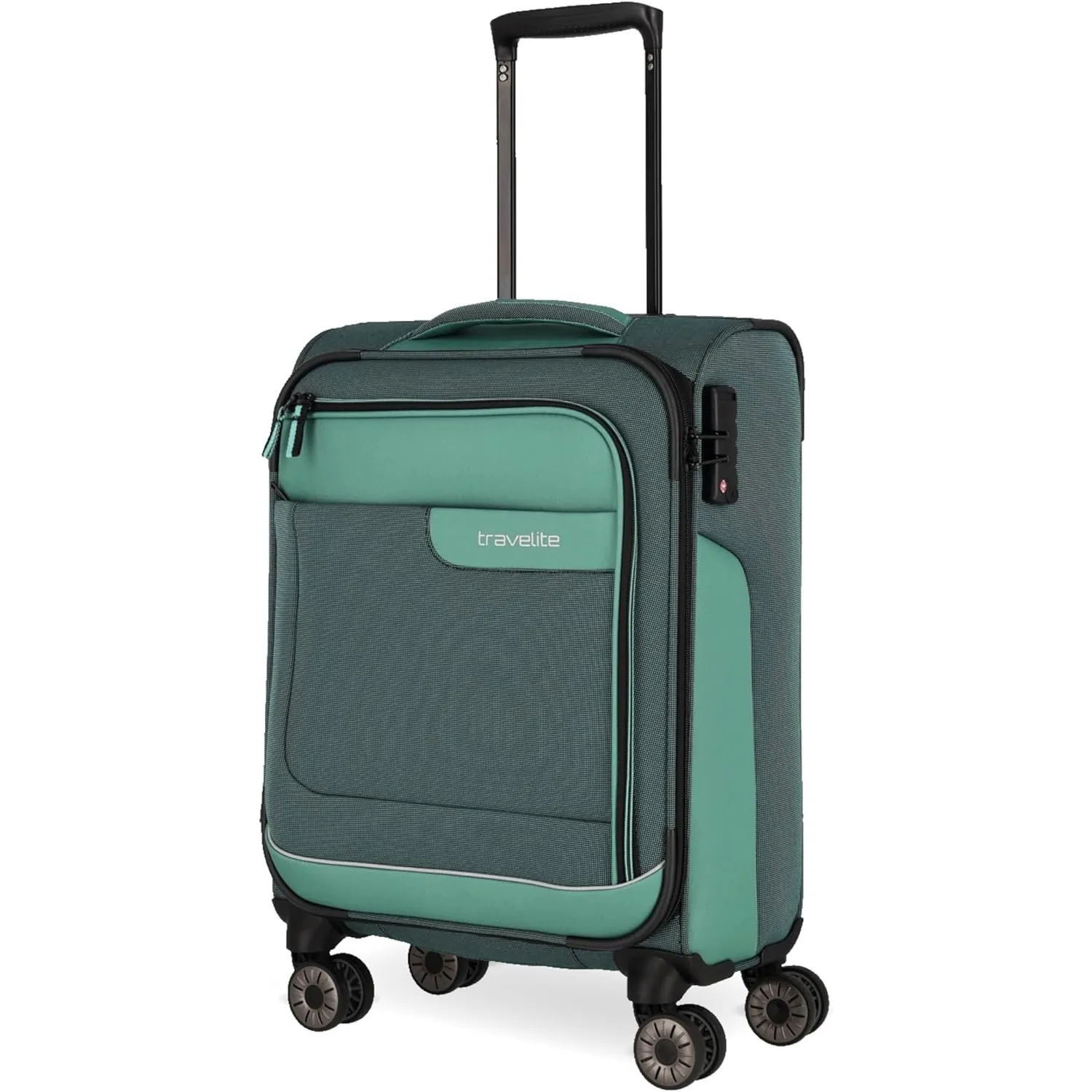 Travelite 4-Rad Koffer Handgepäck Weichschale aus recyceltem Material, erfüllt IATA Norm, Gepäck Serie VIIA: Trolley mi…
