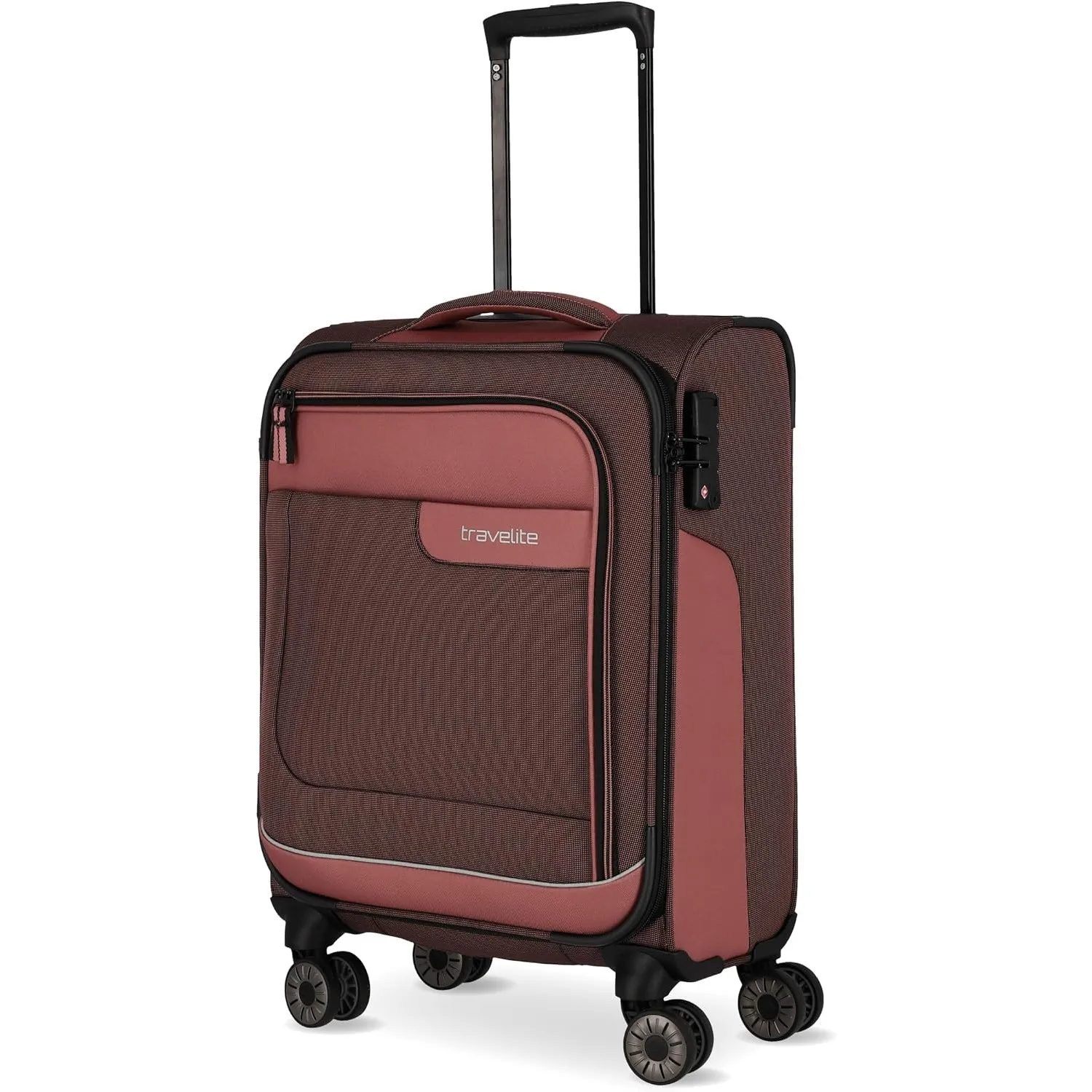 Travelite 4-Rad Koffer Handgepäck Weichschale aus recyceltem Material, erfüllt IATA Norm, Gepäck Serie VIIA: Trolley mi…