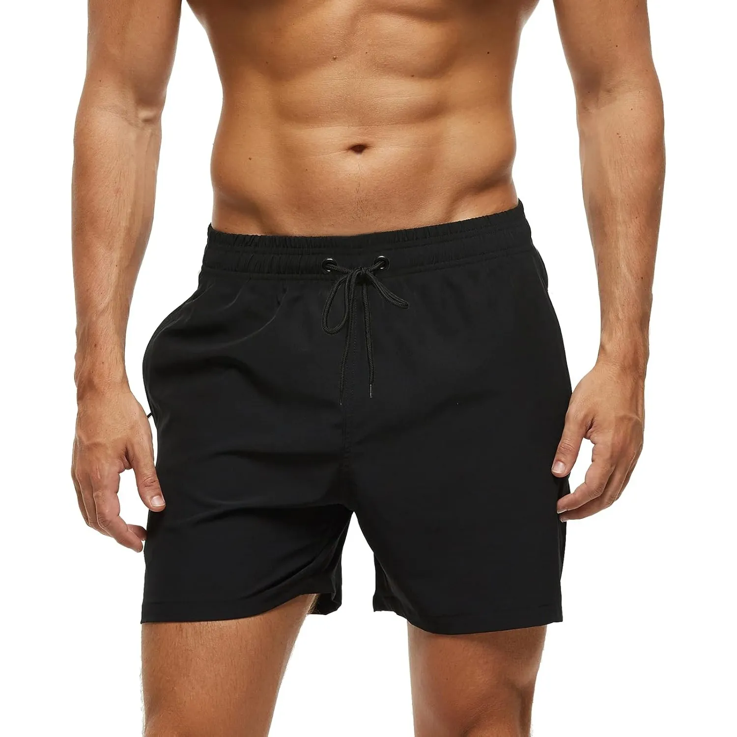 Badehose Herren mit Reißverschlusstasche Wasserabweisend Badehosen Männer Badeshorts Herren Atmungsaktiv Mit Tunnelzug …