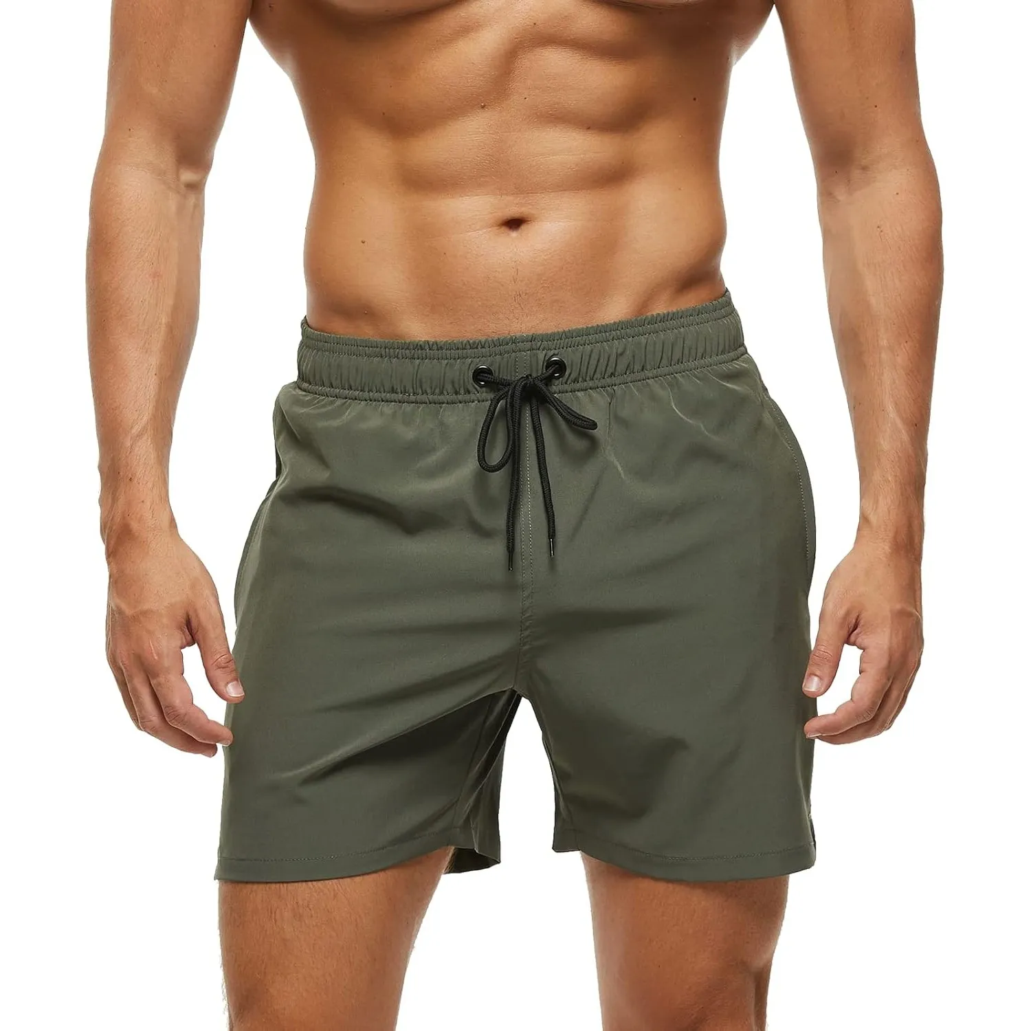 Badehose Herren mit Reißverschlusstasche Wasserabweisend Badehosen Männer Badeshorts Herren Atmungsaktiv Mit Tunnelzug …