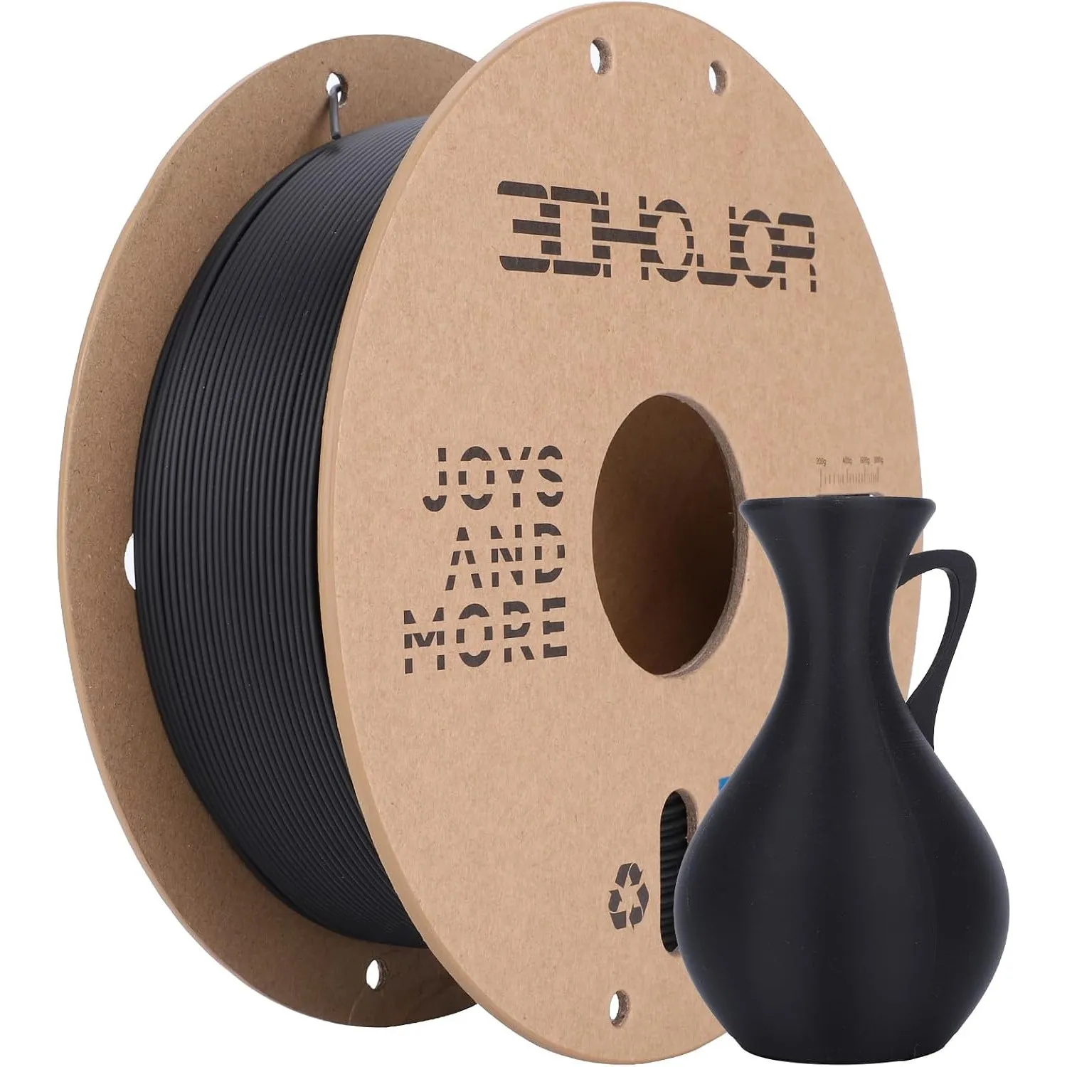3DHoJor Matte PLA Filament Schwarz 1KG 3D Drucker Filament 1.75mm PLA