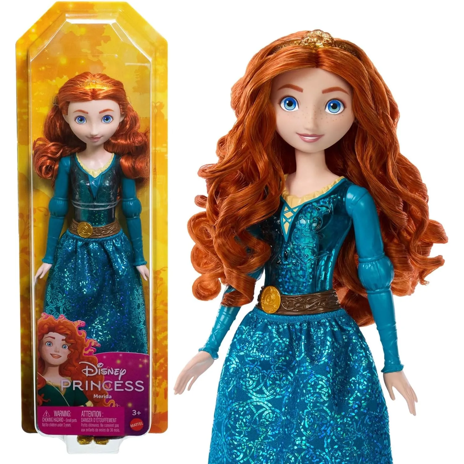 Mattel Disney Prinzessin Merida Modepuppe im Signature-Look