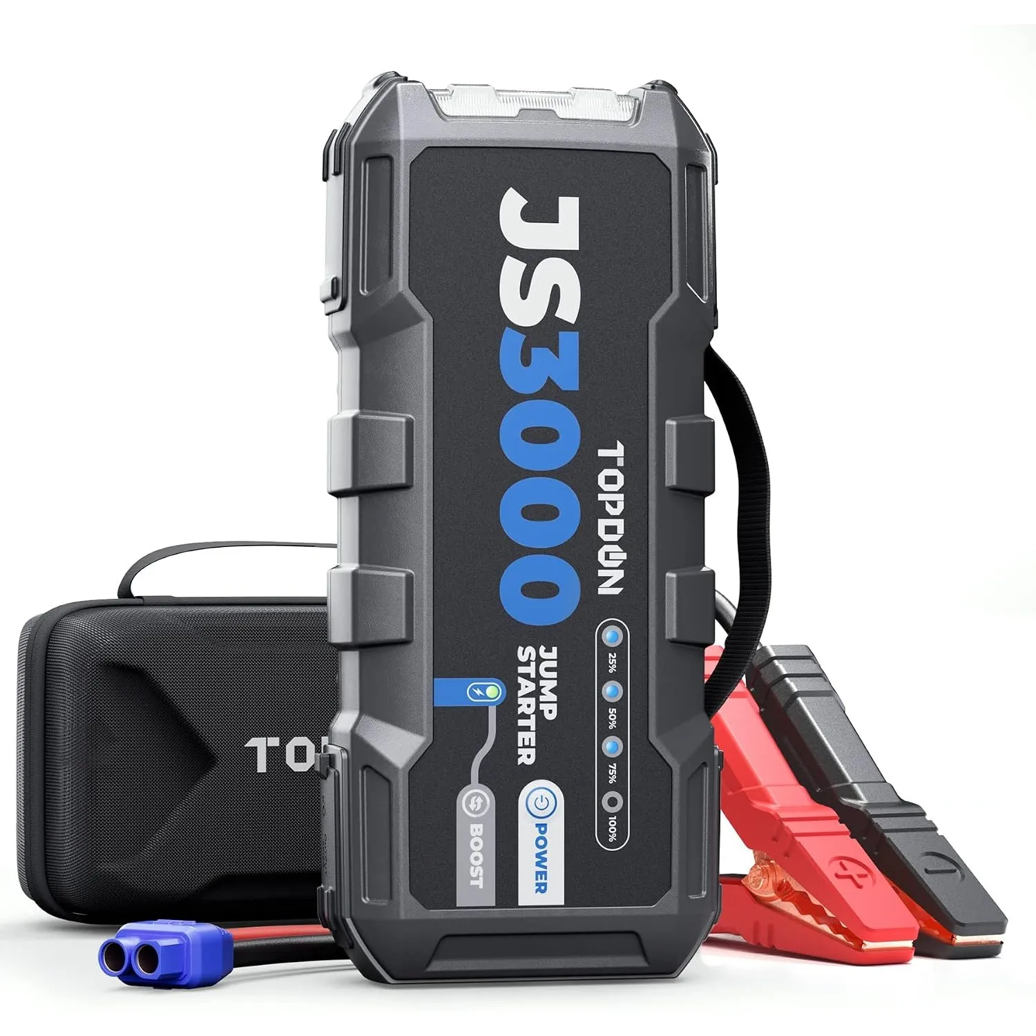 TOPDON JS3000 Starthilfe Powerbank für PKW, 12V/9L Benzin&7L Dieselmotoren