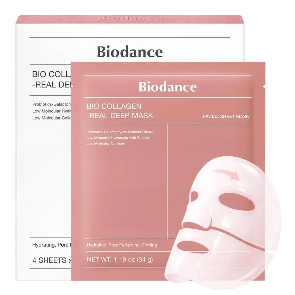Biodance Bio-Collagen Real Deep Mask 4er Pack - Gesichtsmasken, Maske Gesicht, Gesichtsmaske Frauen, Gesichtsmaske, Fac…