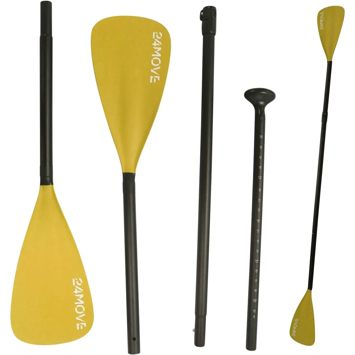24MOVE® Paddel Doppelpaddel 2 in 1 Teleskoppaddel Stechpaddel und Einzelpaddel