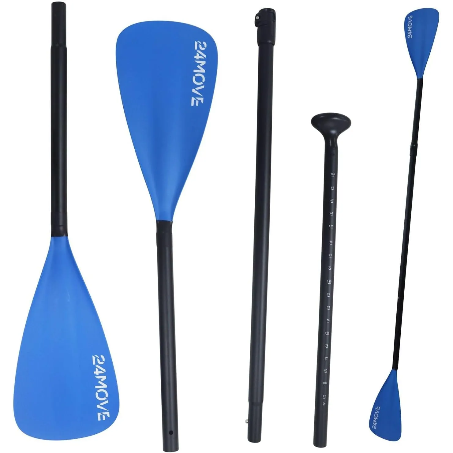 24MOVE® Paddel Doppelpaddel 2 in 1 Teleskoppaddel Stechpaddel und Einzelpaddel