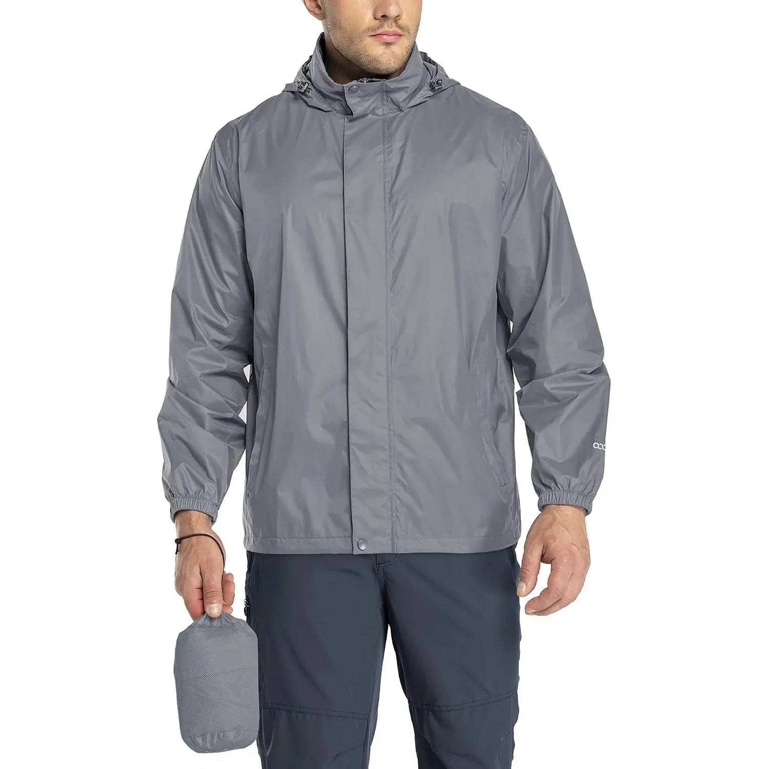 33,000ft Regenjacke Herren Leicht Wasserdicht Faltbare Regenmantel Fahrrad