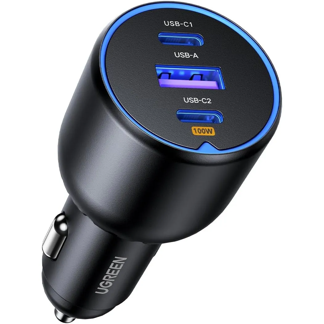 UGREEN 130W 3 in1 Zigarettenanzünder Schnellladen USB C 100W & 30W PD/QC