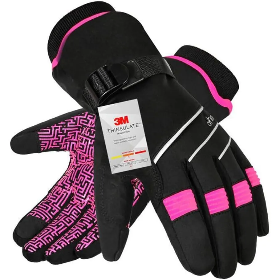 Winterhandschuhe Wasserdicht-30°F 3M Thinsulate Skihandschuhe Warme Touchscreen Handschuhe,Winddicht Fahrradhandschuhe …