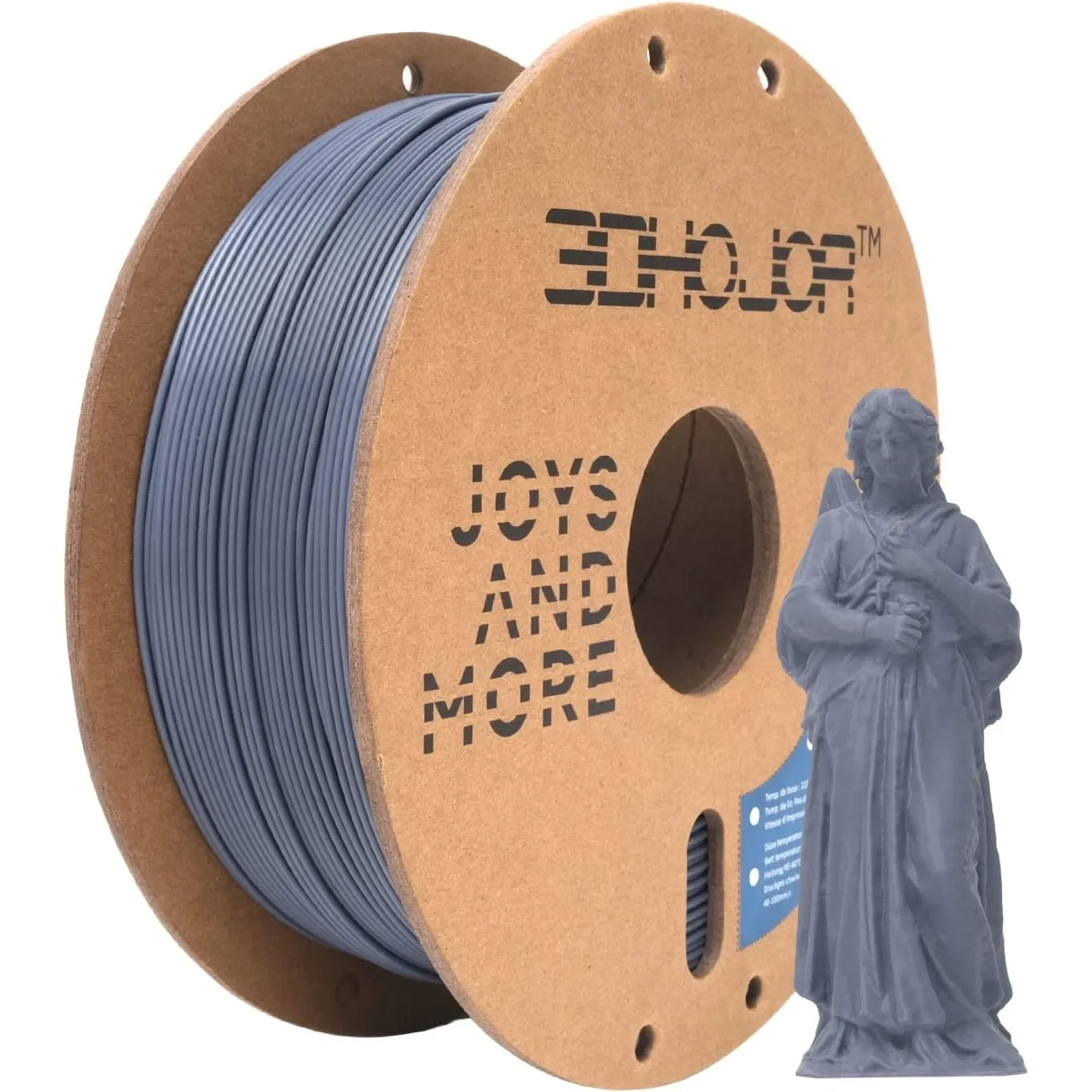 3DHoJor PLA+ Filament 1.75mm Grau 1KG 3D Drucker Filament PLA Plus
