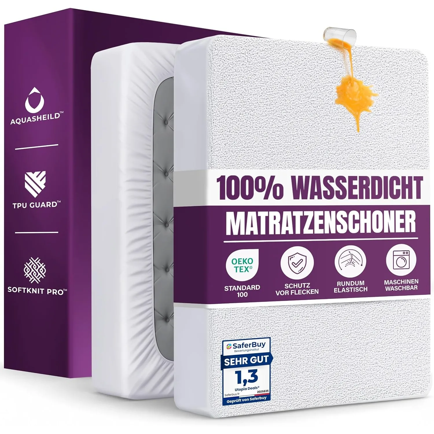 Wasserdichter Matratzenschoner 80x200 cm, 30 cm tief matratzenschutz