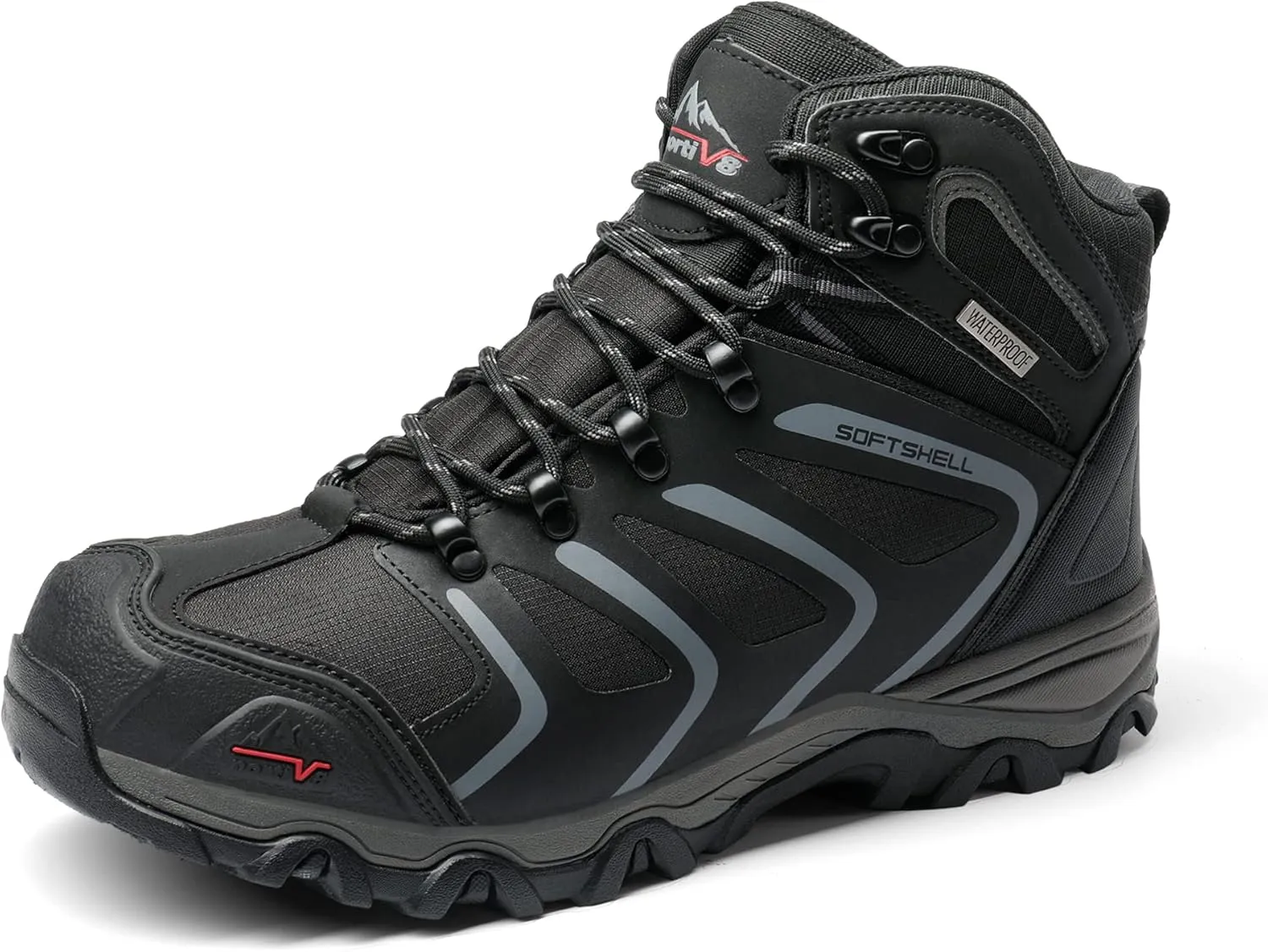 NORTIV 8 Herren Outdoorschuhe Wanderstiefel Trekking Wanderschuhe Wasserdicht Mid Kletterschuhe Bergsteigen Hiking Boot…