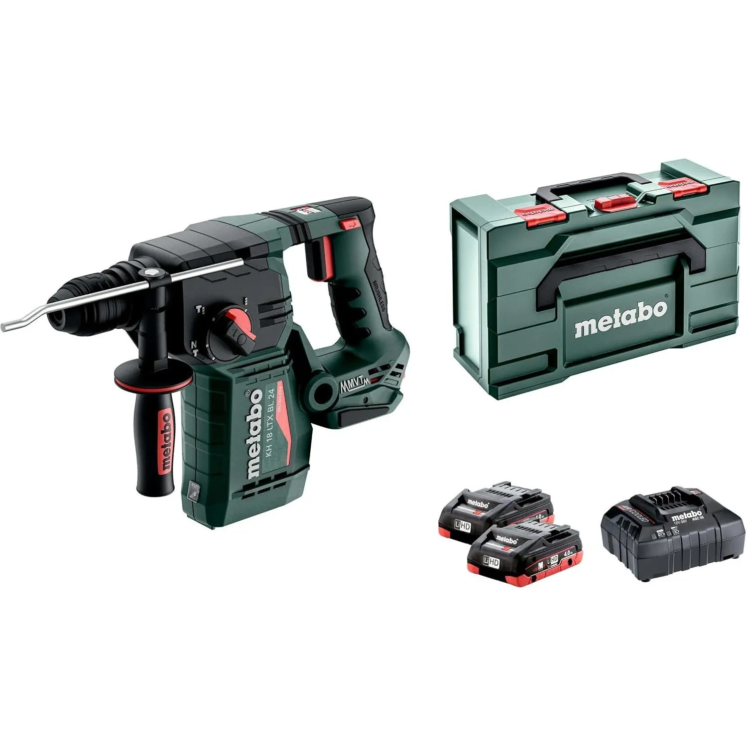 metabo Akku-Kombihammer KH 18 LTX BL 24, SDS-Plus Bohrhammer 18 V, 2.2 J