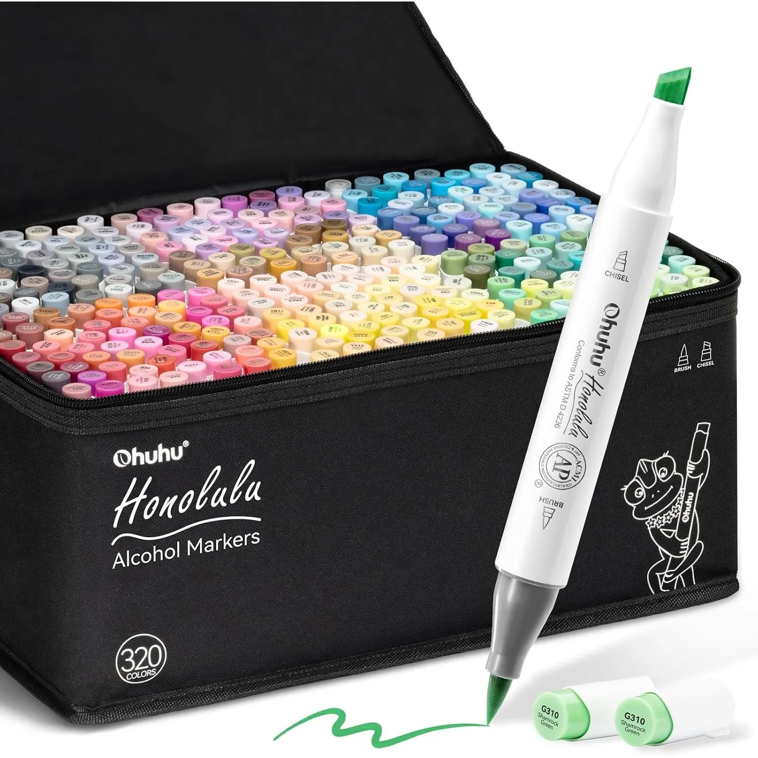 Ohuhu Alkohol Marker 320 Pinsel & Keil Kunst Skizzen Set