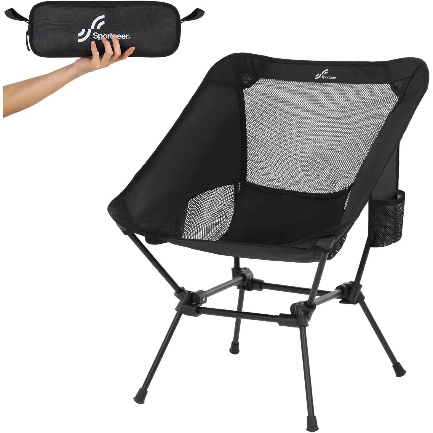 Sportneer Campingstuhl Faltbar Camping Stuhl Tragbarer Campingstühle 150Kg Faltstuhl Ultraleichter Packmaß Kleiner Klap…