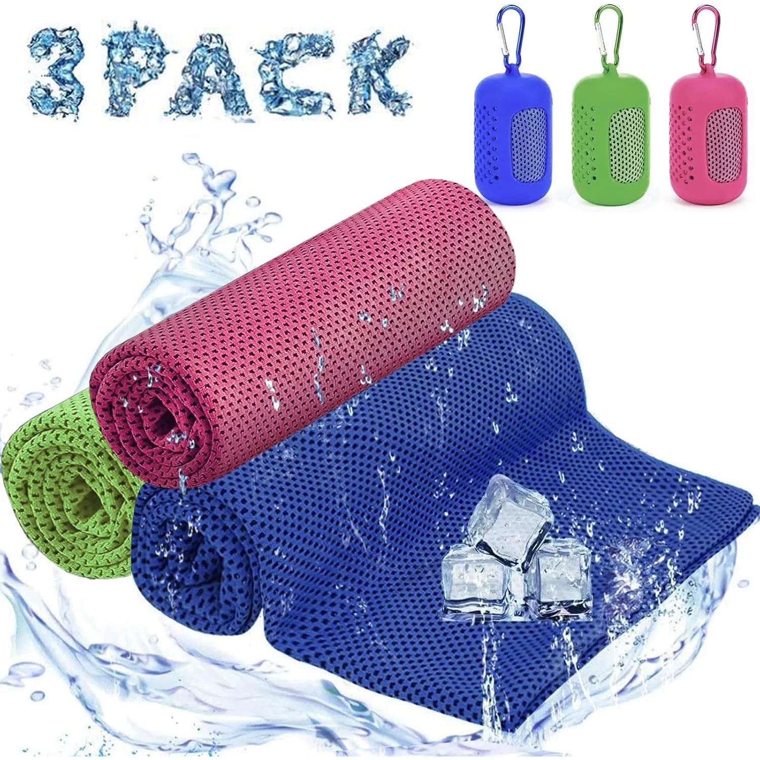 Ciskotu Kühltuch Set, kühlhandtuch kühltuch Sport, Mikrofaser kühlendes Handtuch Fitness und Sport, Eishandtuch Cooling…