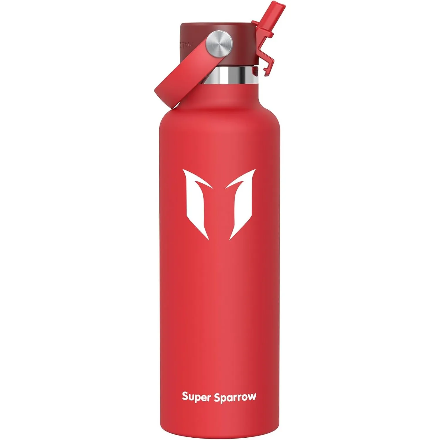 Super Sparrow Trinkflasche Edelstahl - Thermobecher - 350ml, 500ml, 750ml, 1L, 1.2L - FlipFlow Trinkflaschen mit Strohh…