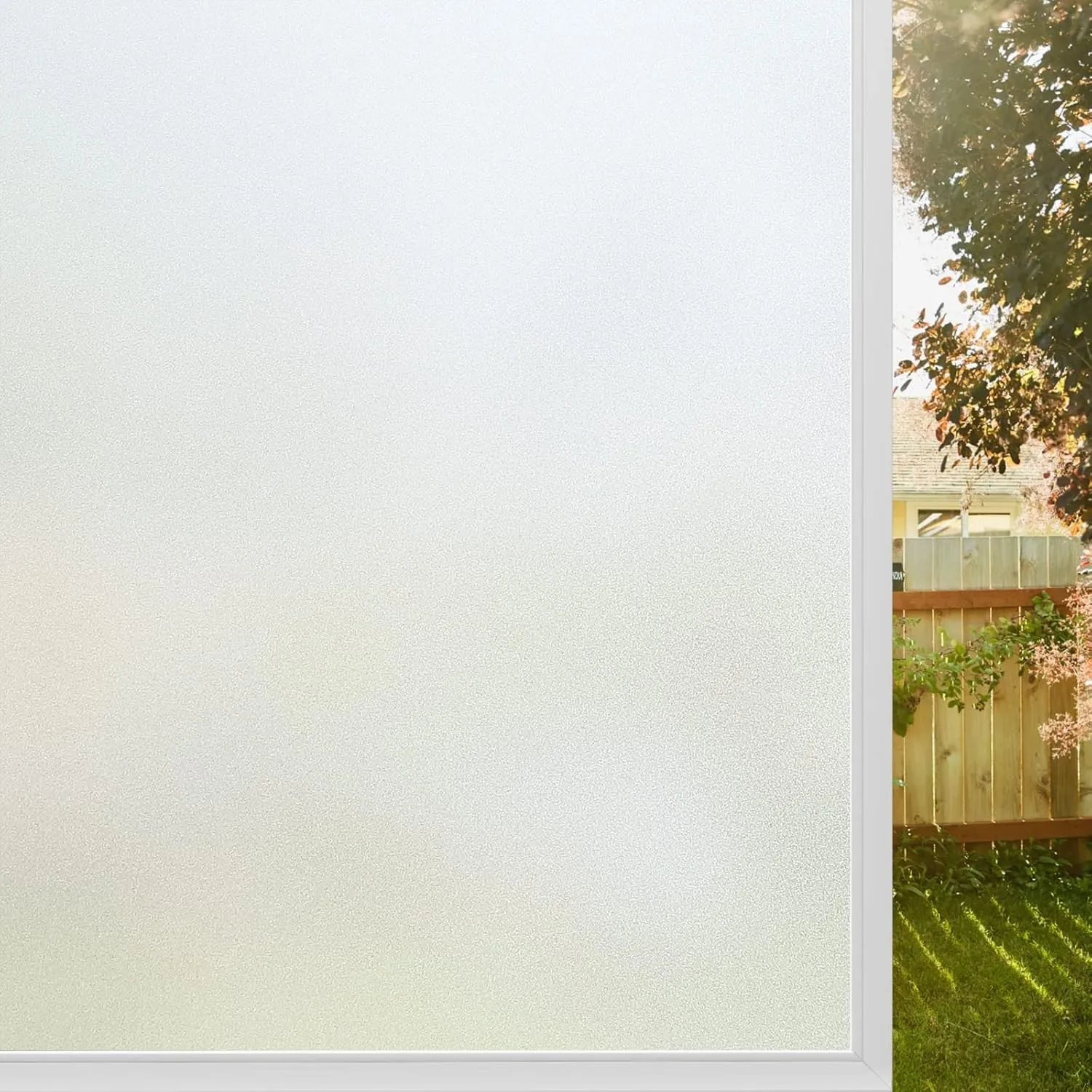 rabbitgoo Fensterfolie Blickdicht Milchglasfolie Klebefolie Matt 90x200cm