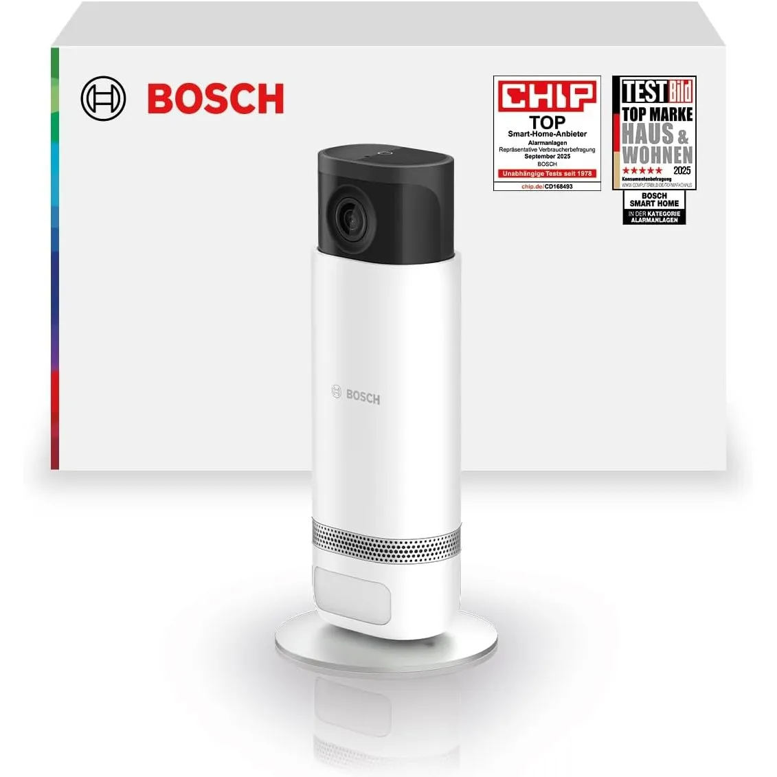 Bosch Smart Home Eyes Innenkamera II, WLAN Überwachungskamera für den Innenbereich mit intelligenter Personenerkennung,…