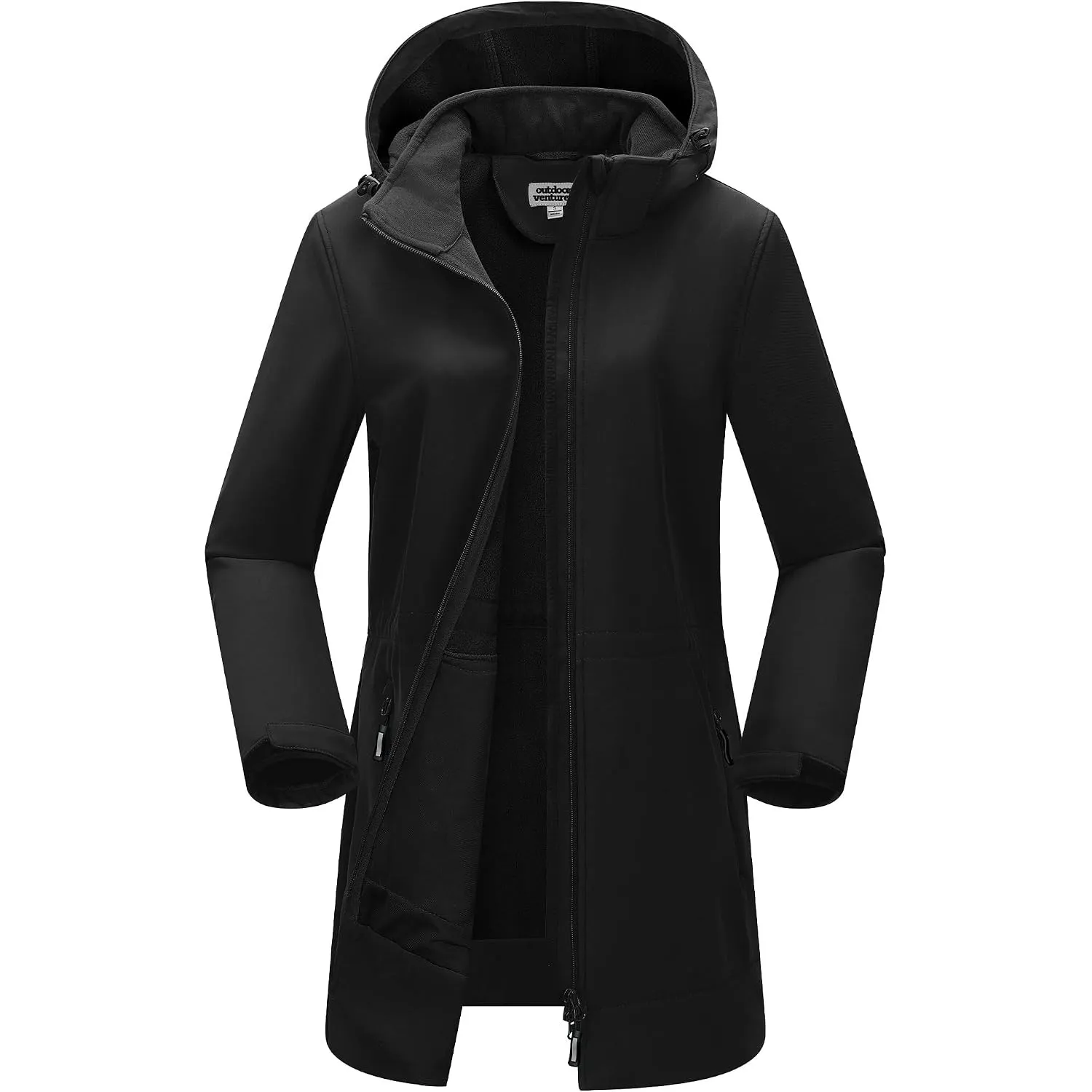 Outdoor Ventures Damen Softshelljacke Wasserdichte Lange Softshellmantel