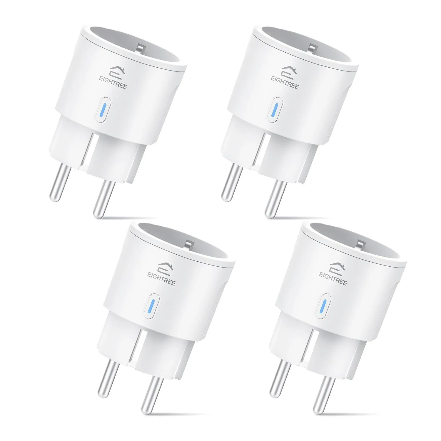 EIGHTREE WLAN Steckdose, Alexa Zubehör WiFi Steckdose mit Strommessung, 16A