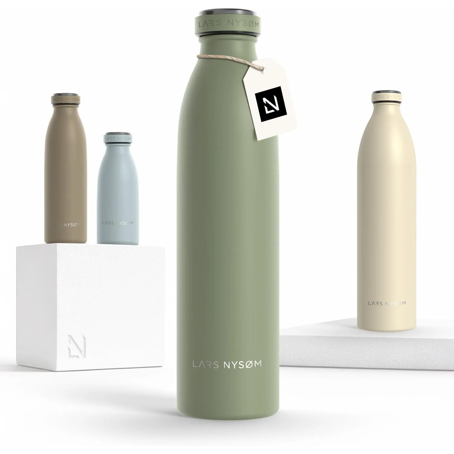 LARS NYSØM Trinkflasche 750ml - Trinkflasche Edelstahl - Thermosflasche