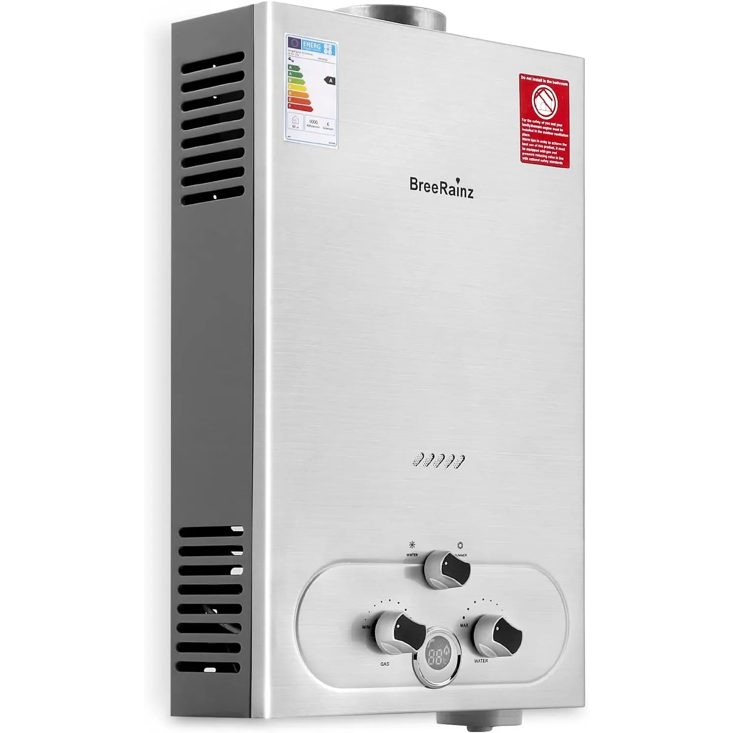 20LPM Gas Durchlauferhitzer, 40KW Propangas Durchlauferhitzer | Super Niedrigem 0,1 bar Startwasserdruck, Betrieben mit…
