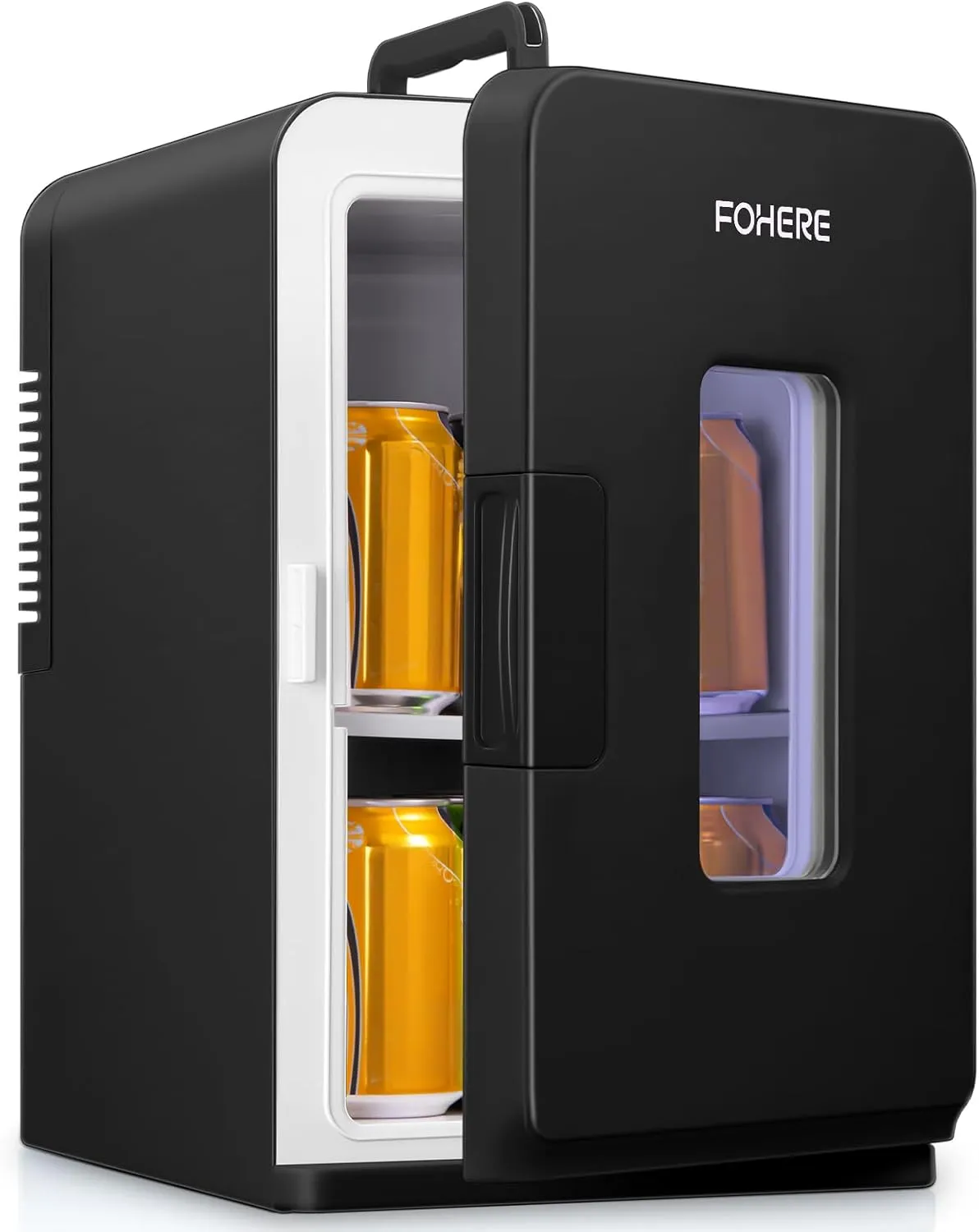 FOHERE 2-in-1 Mini Fridge, 15L Fridge for Room with Cooling and Heating Function, DC/AC for Cars, Offices and Dorm, Eco…