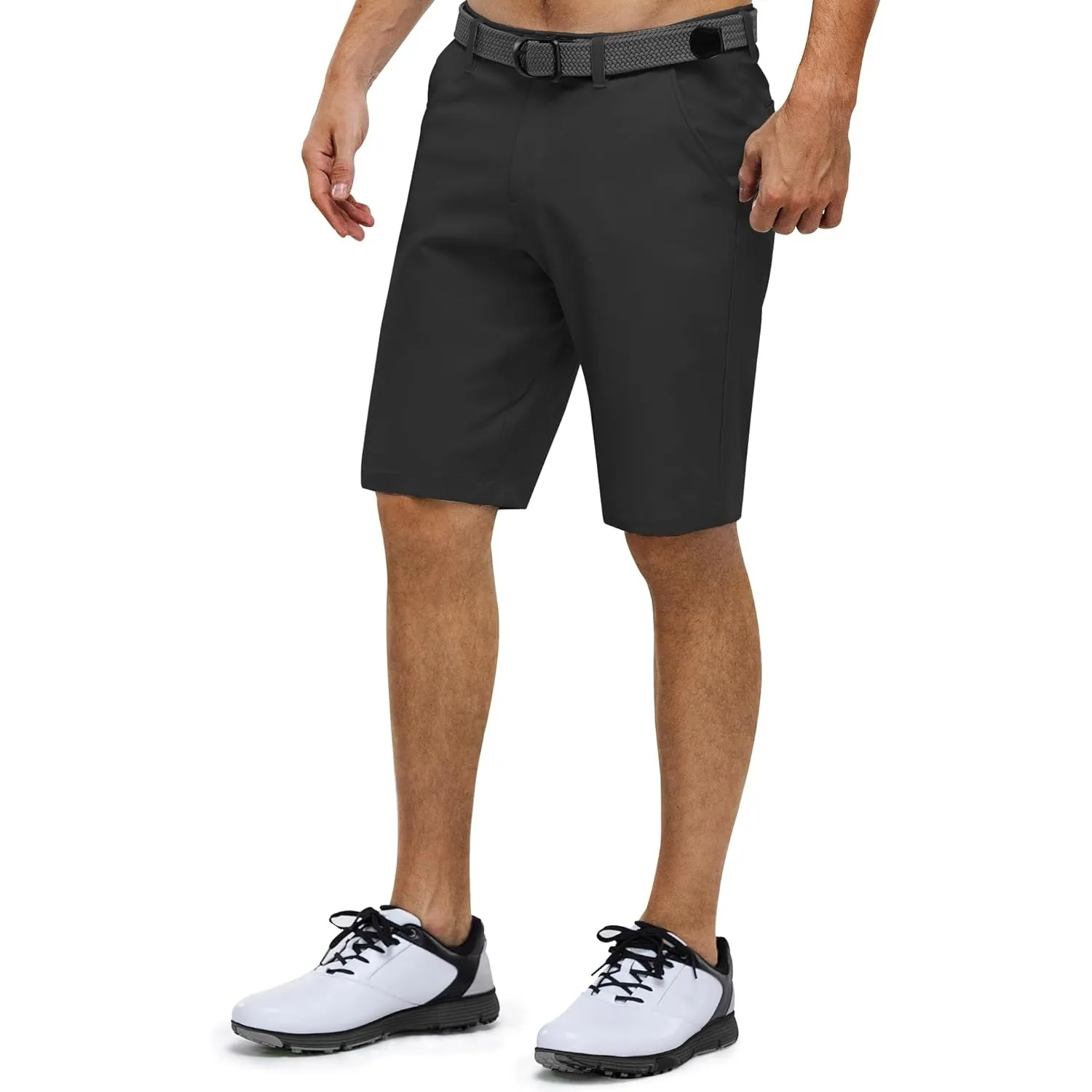 33,000ft Herren Golf Shorts Stretch Kurze Golfhosen Leichte Schnelltrocknende 11" Bermuda Shorts Kurze Hose mit 3 Tee-H…