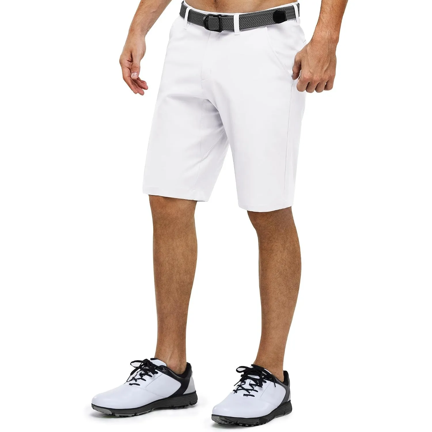 33,000ft Herren Golf Shorts Stretch Kurze Golfhosen Leichte Schnelltrocknende 11" Bermuda Shorts Kurze Hose mit 3 Tee-H…