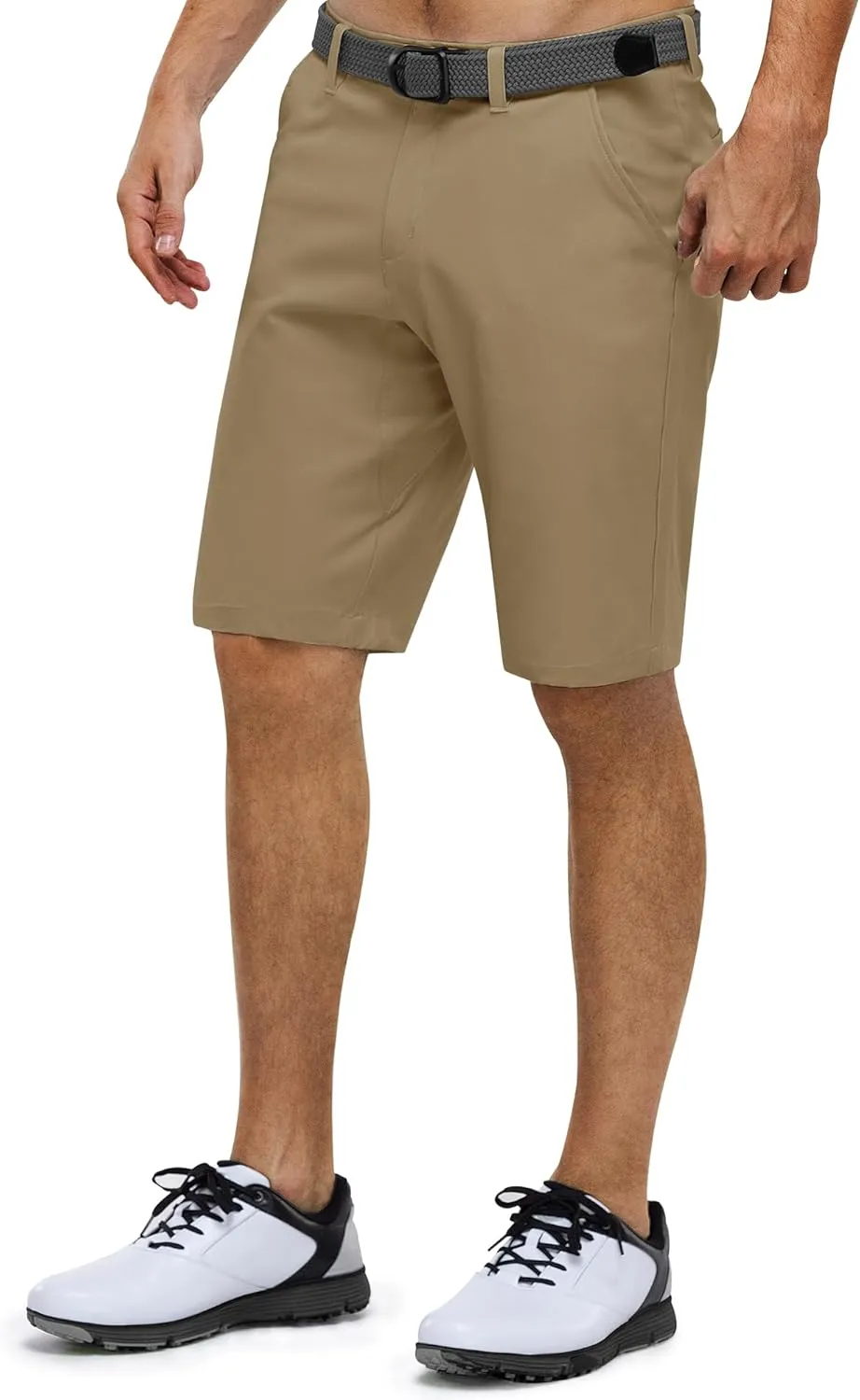 33,000ft Men's Golf Shorts Stretch Short Golf Trousers Lightweight Quick-Drying 11 Inch Bermuda Shorts Shorts with 3 Te…