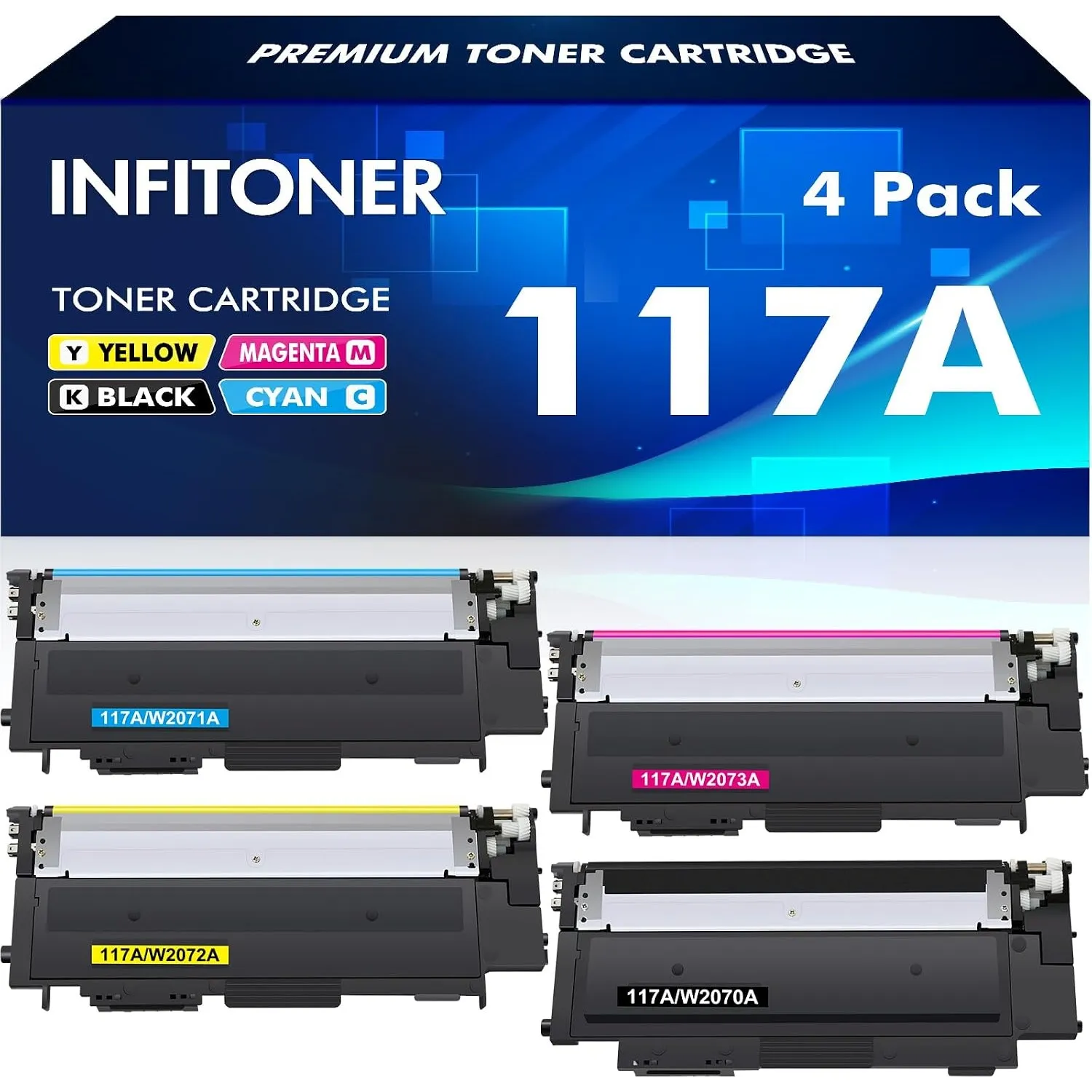 117A Toner Set Kompatibel für HP Color Laser MFP 178nwg 179fwg 178nw 4-Pack