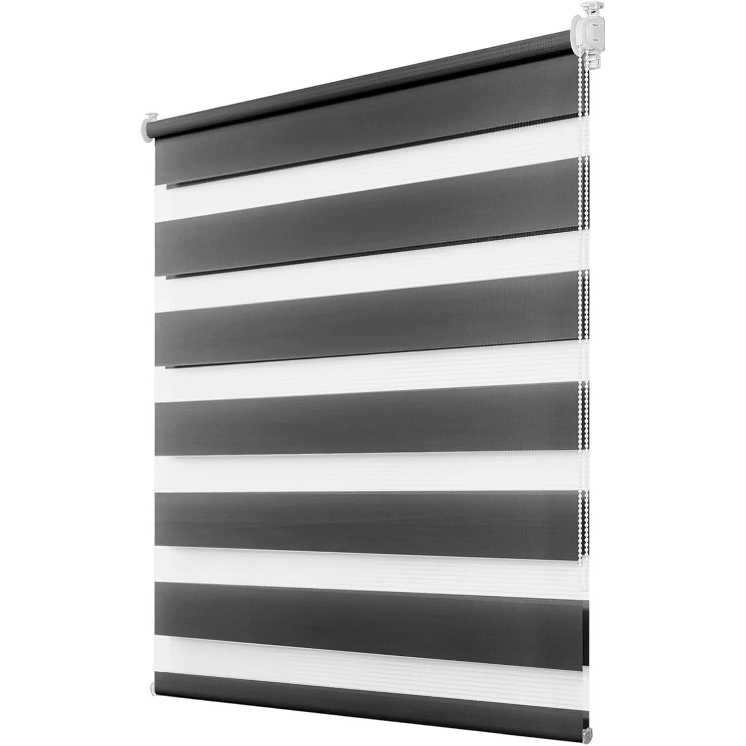 Deswell Doppelrollo Klemmfix ohne Bohren Anthrazit B80 x H210 cm (Stoffbreite 76cm) Rollos für Fenster ohne Bohren für …