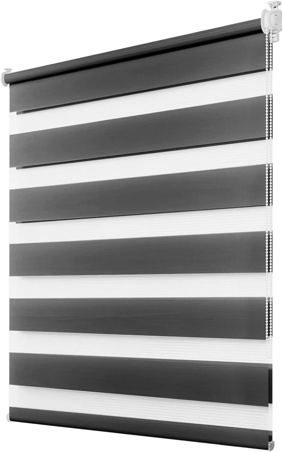 Deswell Doppelrollo Klemmfix ohne Bohren Anthrazit B75 x H120 cm (Stoffbreite 71cm) Rollos für Fenster ohne Bohren für …
