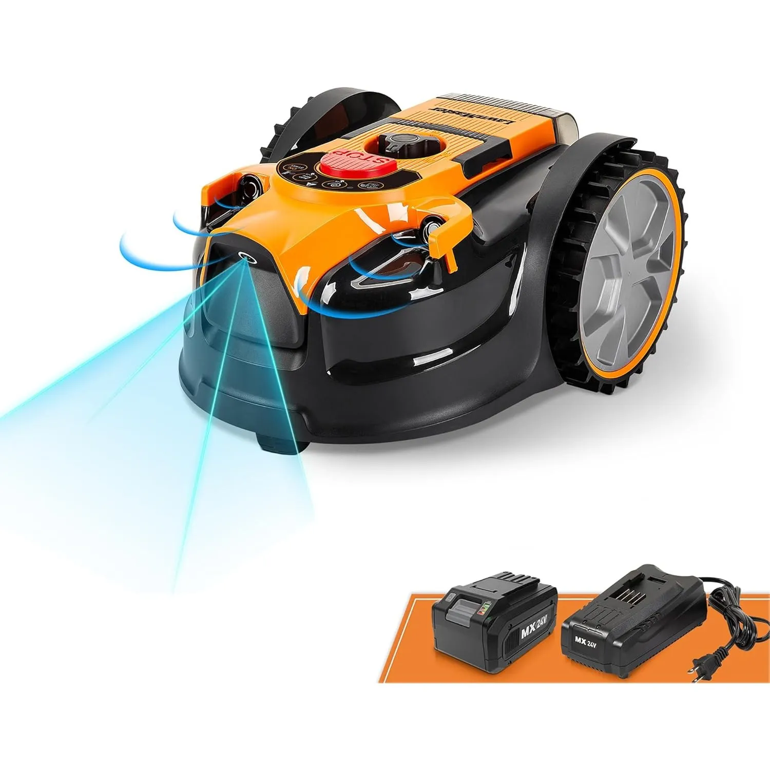 Lawnmaster OcuMow Mähroboter ohne Begrenzungskabel KI-gestützte visuelle Navigation Für 150 m² Hindernisvermeidung & ge…