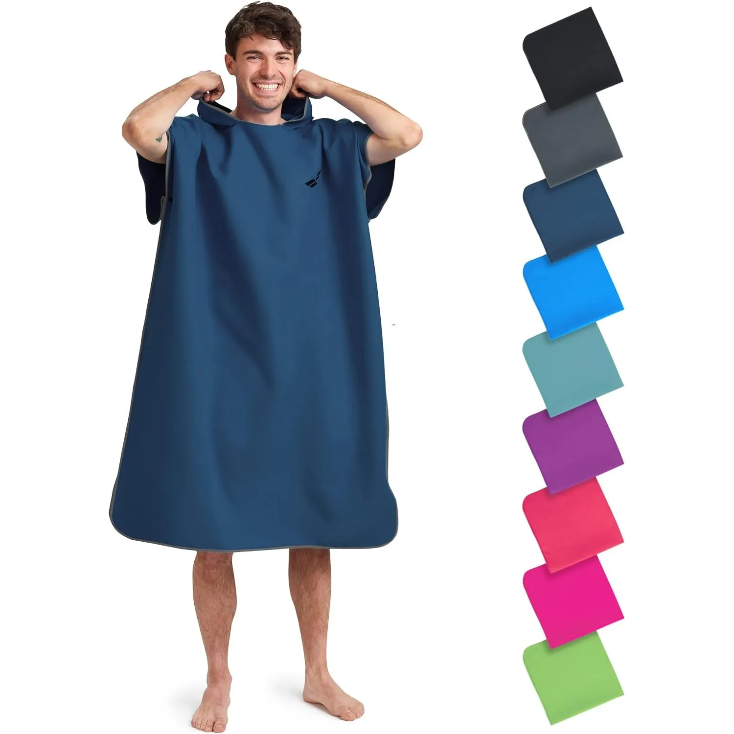 Fit-Flip Badeponcho aus Mikrofaser für Damen, Herren und Kinder | schnelltrocknend, kompakt und ultraleicht, Strandponc…