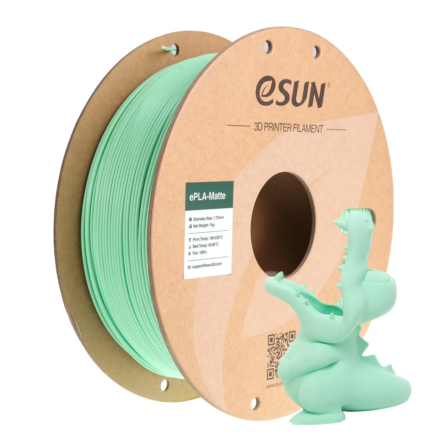 eSUN Aufgerüstet Matte PLA 3D Drucker Filament, Matte PLA Filament 1.75mm, Maßgenauigkeit +/- 0.05mm, 1kg Spule (2.2 LB…